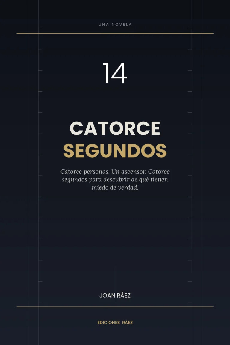 Portada de Catorce segundos: número 14 y título sobre un fondo oscuro